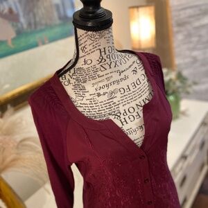 **CLEARANCE** Dalia Collection Embroidered Fall Holiday Blouse Size Small